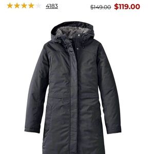 L.L. Bean Women's Black Hooded Puffer Coat